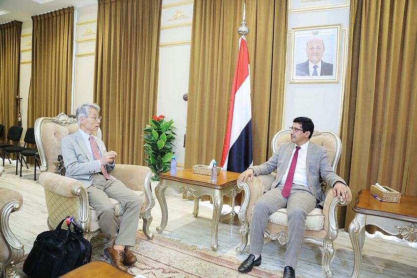 بجاش يبحث مع مساعد وزير الخارجية الياباني مستجدات الاوضاع في اليمن