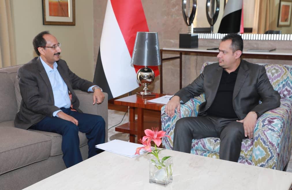 رئيس الوزراء د.معين عبدالملك يجدد التأكيد على متانة العلاقات اليمنية - المغربية