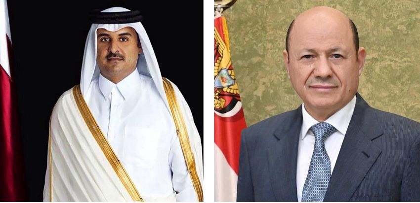 رئيس مجلس القيادة يهنئ أمير قطر بمناسبة حلول عيد الفطر المبارك