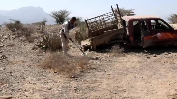 مقتل مدني وإصابة آخر جراء انفجار لغم حوثي في الضالع