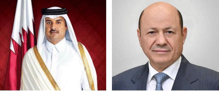 رئيس مجلس القيادة يهنئ امير قطر بفوز منتخب بلاده ببطولة كأس آسيا