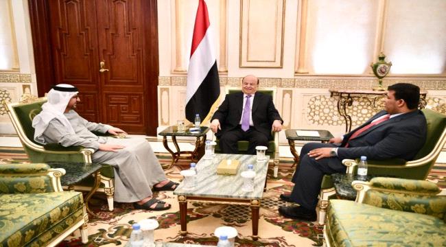 رئيس الجمهورية يلتقي السفير الغفيلي ويشيد بمواقف وتضحيات الأشقاء في دولة الإمارات العربية المتحدة