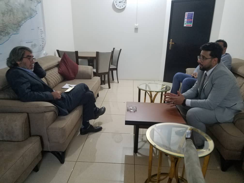 الوكيل السقاف يناقش مع مدير مكتب الأمم المتحدة مجمل الأوضاع في العاصمة المؤقتة عدن