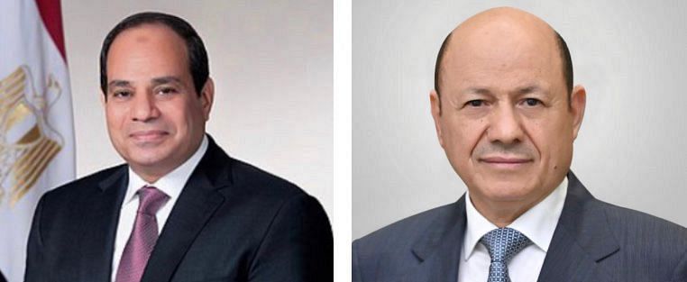رئيس مجلس القيادة الرئاسي يجري اتصالا هاتفيا بالرئيس المصري