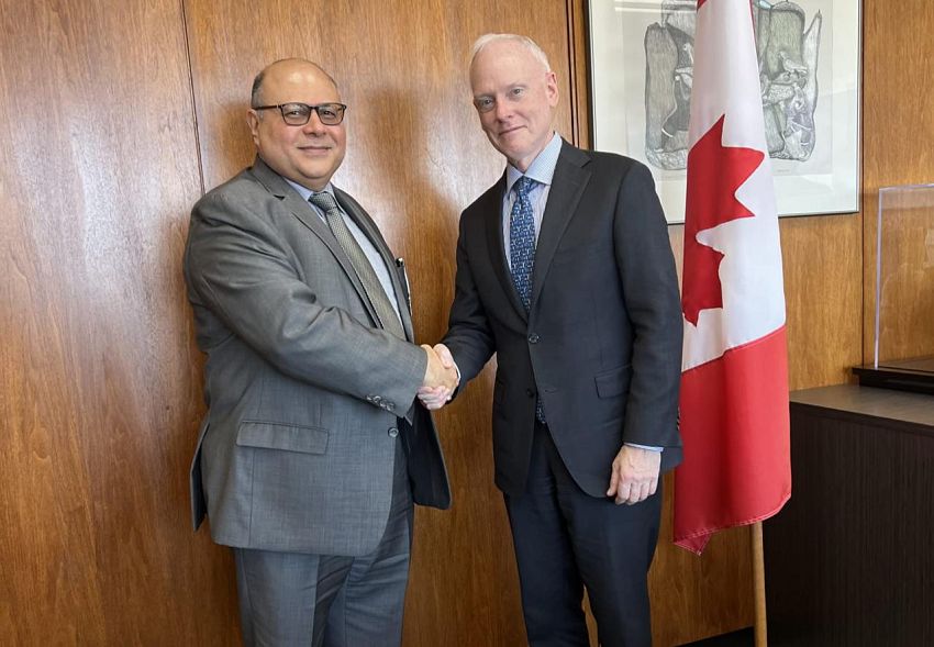 السفير السلال يبحث مع نائب وزير الخارجية الكندي تعزيز العلاقات الثنائية بين البلدين