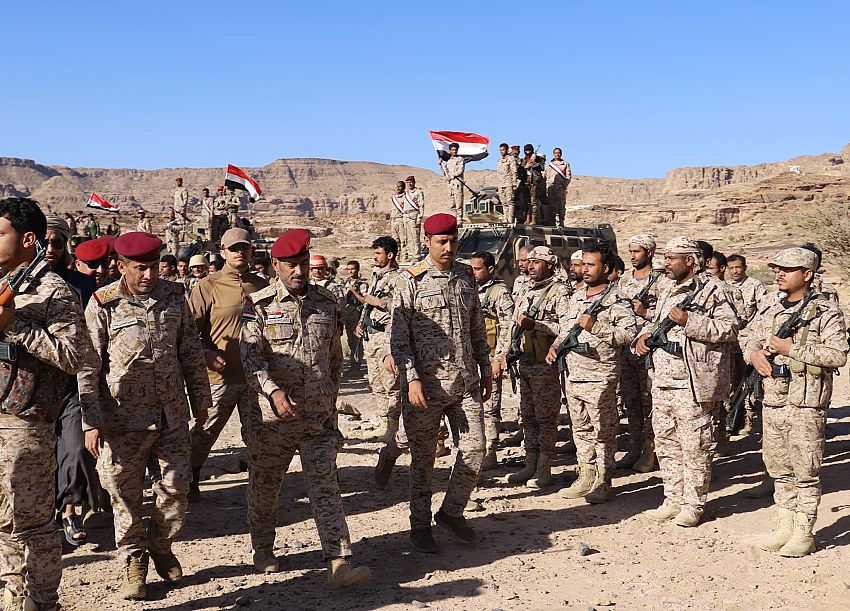 رئيس الأركان يتفقد قوات الجيش الوطني في محور علب باقم بمحافظة صعدة