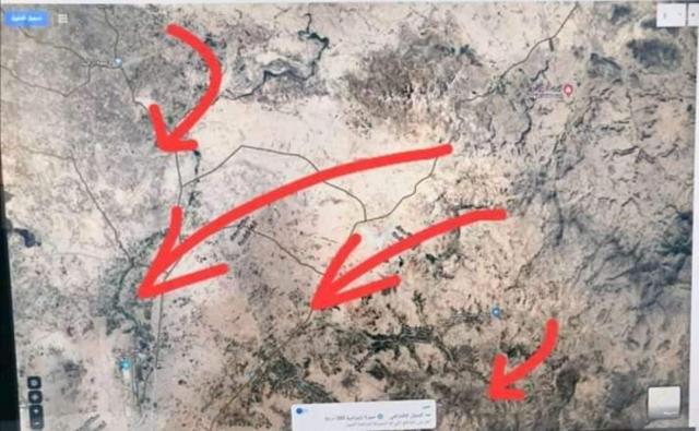 شاهد : خريطة تفصيلية توضح أماكن تمركز الجيش والحوثيين في «جبهة نهم»