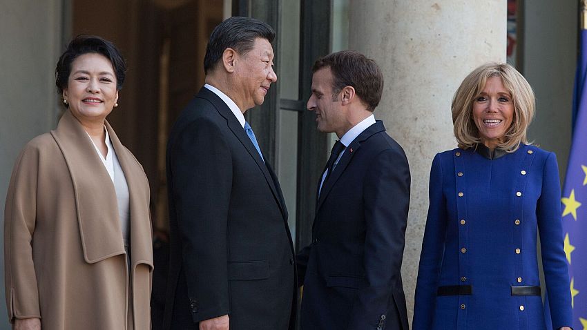الرئيسان الصيني والفرنسي يدعوان لحل الدولتين في فلسطين